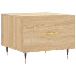 Berkfield Home Coffee Tables 2 pcs Sonoma Oak 50x50x40 cm Engineered Wood in Light Brown - Size: 50 x 50 x 40 cm - thumbnail 5