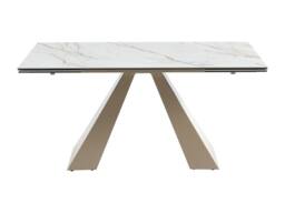 Vente-unique Extendable Dining Table for 6 To 10 People - Ceramic & Metal in Beige - thumbnail 7