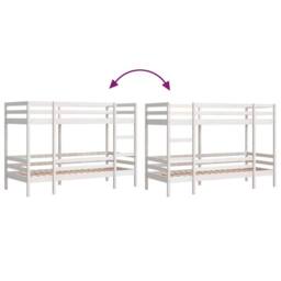 Berkfield Home Elegant Bunk Bed without Mattress White 75x190 cm Small Single So - thumbnail 8