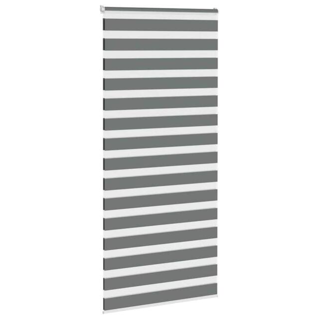 Berkfield Home Elegant Zebra Blind Dark Grey 110x200 cm Fabric Width 105.9 cm Po - image 1