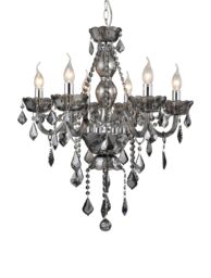 Orsina Murano 8 Bulb Glass Chandelier in Grey - thumbnail 2