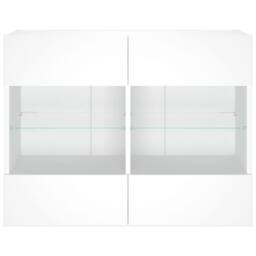 Berkfield Home TV Wall Cabinet with LED Lights White 78.5x30x60.5 cm - thumbnail 7