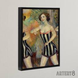 "Artery8 Pony Ballet Theater Dancer Glackens Framed Canvas Wall Art Print - Size: W18"" x H24""" - thumbnail 2