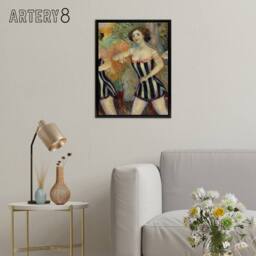 "Artery8 Pony Ballet Theater Dancer Glackens Framed Canvas Wall Art Print - Size: W18"" x H24""" - thumbnail 3