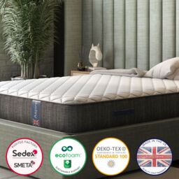 Aspire Pocket+ & Wool Mattress in a Box in White - Size: Small Single - thumbnail 6