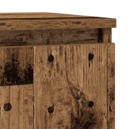 Berkfield Home Sideboard Old Wood 57x34x76 cm Engineered Wood in Brown - Size: 57 x 34 x 76 cm - thumbnail 9