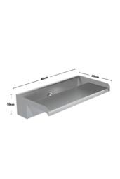 Living and Home 40cm W x 20cm D Waterfall Pool Fountain Garden Stainless Steel Wall-Mounted Water Blade in Silver - Size: 40 cm W x 20 cm D - thumbnail 6