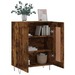 Berkfield Home Sideboard Smoked Oak 69.5x34x90 cm Engineered Wood in Brown - thumbnail 4