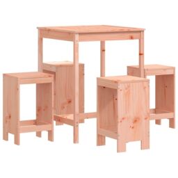 Berkfield Home 5 Piece Garden Bar Set Solid Wood Douglas in Brown - thumbnail 2