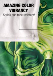 JQ Licensing Ba-Jp Glowing Green Skull Silky Touch Super Soft Throw Blanket 152 X 127 cm in White - thumbnail 4
