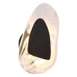 Netlighting Dorsey Integrated LED Wall Lamp Matt Black Clear Glass Shade LED 3000K - thumbnail 1