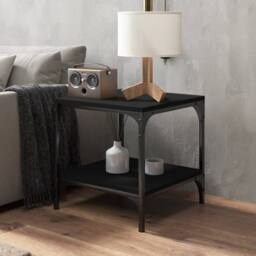 Berkfield Home Side Table Black 40x40x40 cm Engineered Wood - Size: 40 x 40 x 40 cm - thumbnail 3