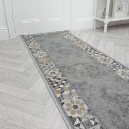 runrug Hallway Runner Rug - Non-Slip, Hardwearing, 5.4mm - 'Murcia' in Grey - Size: 80 cm x 180 cm - thumbnail 1