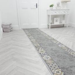 runrug Hallway Runner Rug - Non-Slip, Hardwearing, 5.4mm - 'Murcia' in Grey - Size: 80 cm x 180 cm - thumbnail 3
