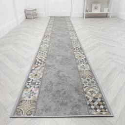 runrug Hallway Runner Rug - Non-Slip, Hardwearing, 5.4mm - 'Murcia' in Grey - Size: 80 cm x 180 cm - thumbnail 6