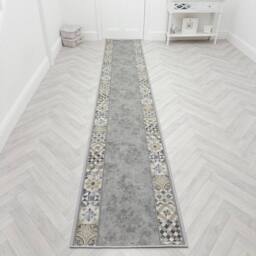 runrug Hallway Runner Rug - Non-Slip, Hardwearing, 5.4mm - 'Murcia' in Grey - Size: 80 cm x 180 cm - thumbnail 7