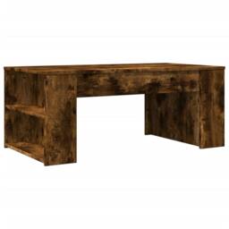 Berkfield Home Coffee Table Smoked Oak 102x55x42 cm Engineered Wood in Brown - Size: 102 x 55 x 42 cm - thumbnail 6