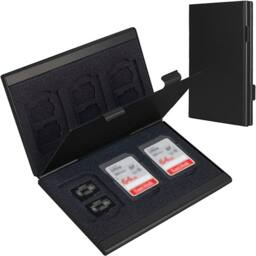 Obasyhig Aluminum Alloy Memory Card Storage Case in Black - thumbnail 1