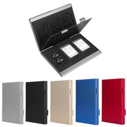 Obasyhig Aluminum Alloy Memory Card Storage Case in Black - thumbnail 2