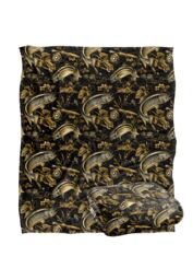 JQ Licensing Jl-Jp-Jq Trout Tiki Fishing Pattern Silky Touch Super Soft Throw Blanket 152 X 127 cm in White - thumbnail 2