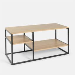 OHS Manhattan Wood Effect TV Stand Entertainment Unit Shelf Storage in Light Oak - thumbnail 4