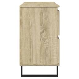 Berkfield Home Bathroom Cabinet Sonoma Oak 80x33x60 cm Engineered Wood in Brown - Size: 80 x 33 x 60 cm - thumbnail 4