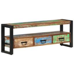 Berkfield Home TV Cabinet 120x30x45 cm Solid Wood Reclaimed in Brown - Size: 120 x 30 x 45 cm - thumbnail 8