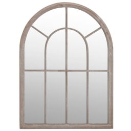 Berkfield Home Garden Mirror Sand 60x45 cm Iron for Outdoor Use in Cream - thumbnail 3