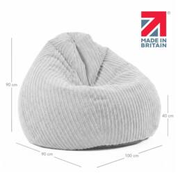 rucomfy Beanbags rucomfy Jumbo Cord Slouchbag - Indoor Classic Bean Bag for Adults in Ivory - thumbnail 7