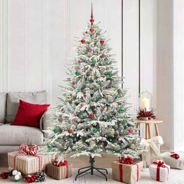 Berkfield Home Artificial Pre-lit Christmas Tree with Ball Set Green 180 cm - image 1