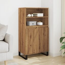 Berkfield Home Highboard Artisan Oak 60x36x110 cm Engineered Wood in Brown - Size: 60 x 36 x 110 cm - thumbnail 1