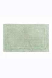 Homescapes Luxury Bath Mat Set Reversible 1600GSM 100% Cotton 2 Pc w. Pedestal Mat in Pale Green - thumbnail 2