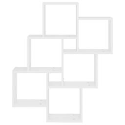 Berkfield Home Wall Cube Shelf White 78x15x93 cm Engineered Wood - Size: 78 x 15 x 93 cm - thumbnail 4