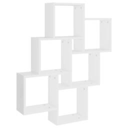 Berkfield Home Wall Cube Shelf White 78x15x93 cm Engineered Wood - Size: 78 x 15 x 93 cm - thumbnail 3