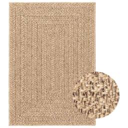 Berkfield Home Rug 160x230 cm Jute Look Indoor & Outdoor in Tan - Size: 100 cm diameter - thumbnail 2