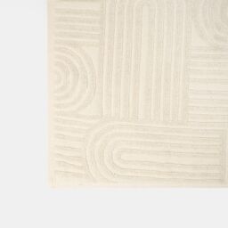 OHS Arch Jacquard Bath Hand Towel Cotton Bathroom Absorbent Quick Drying Cloth in Cream - thumbnail 6