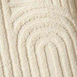 OHS Arch Jacquard Bath Hand Towel Cotton Bathroom Absorbent Quick Drying Cloth in Cream - thumbnail 2