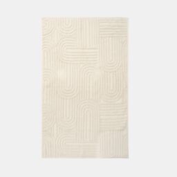 OHS Arch Jacquard Bath Hand Towel Cotton Bathroom Absorbent Quick Drying Cloth in Cream - thumbnail 5