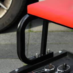 STILVORA Workshop Stool with Wheels & Tool Tray in Red - thumbnail 8