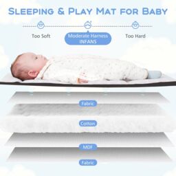 Gymax 6-in-1 Baby Travel Cot Folding Playpen With Changing Table Carry Bag in Dark Navy - thumbnail 8