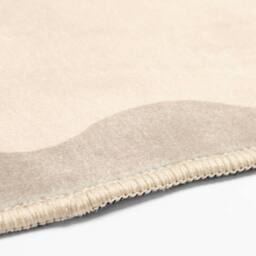 OHS Bow Velvet Bath Mat Soft Absorbent Shower Rug in Natural - thumbnail 6