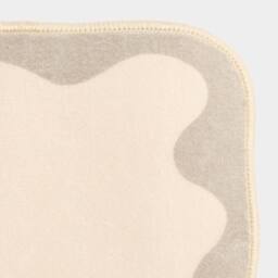 OHS Bow Velvet Bath Mat Soft Absorbent Shower Rug in Natural - thumbnail 4