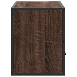 Berkfield Home TV Cabinet Brown Oak 80x31x39.5 cm Engineered Wood & Metal - thumbnail 5