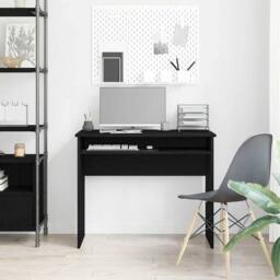 Berkfield Home Desk Black Oak 90x50x74 cm Engineered Wood - Size: 90 x 50 x 74 cm - thumbnail 3