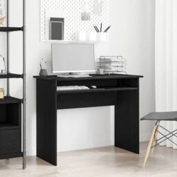 Berkfield Home Desk Black Oak 90x50x74 cm Engineered Wood - Size: 90 x 50 x 74 cm - thumbnail 2