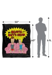 Beavis and Butthead Couch Silky Touch Super Soft Throw Blanket 152 X 127 cm in White - thumbnail 5