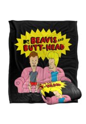 Beavis and Butthead Couch Silky Touch Super Soft Throw Blanket 152 X 127 cm in White - thumbnail 2