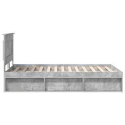 Berkfield Home Bed Frame with Headboard Concerte 120 x 200 cm Solid Pine Wood in Grey - thumbnail 8