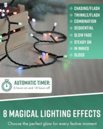 Globrite Multicolour Fairy Lights 100m 1000LED String Lights for Indoor & Outdoor Decoration - thumbnail 3