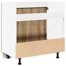 Berkfield Home Sink Bottom Cabinet Lyon Artisan Oak 80x46x81.5 cm Engineered Wood in Brown - thumbnail 7